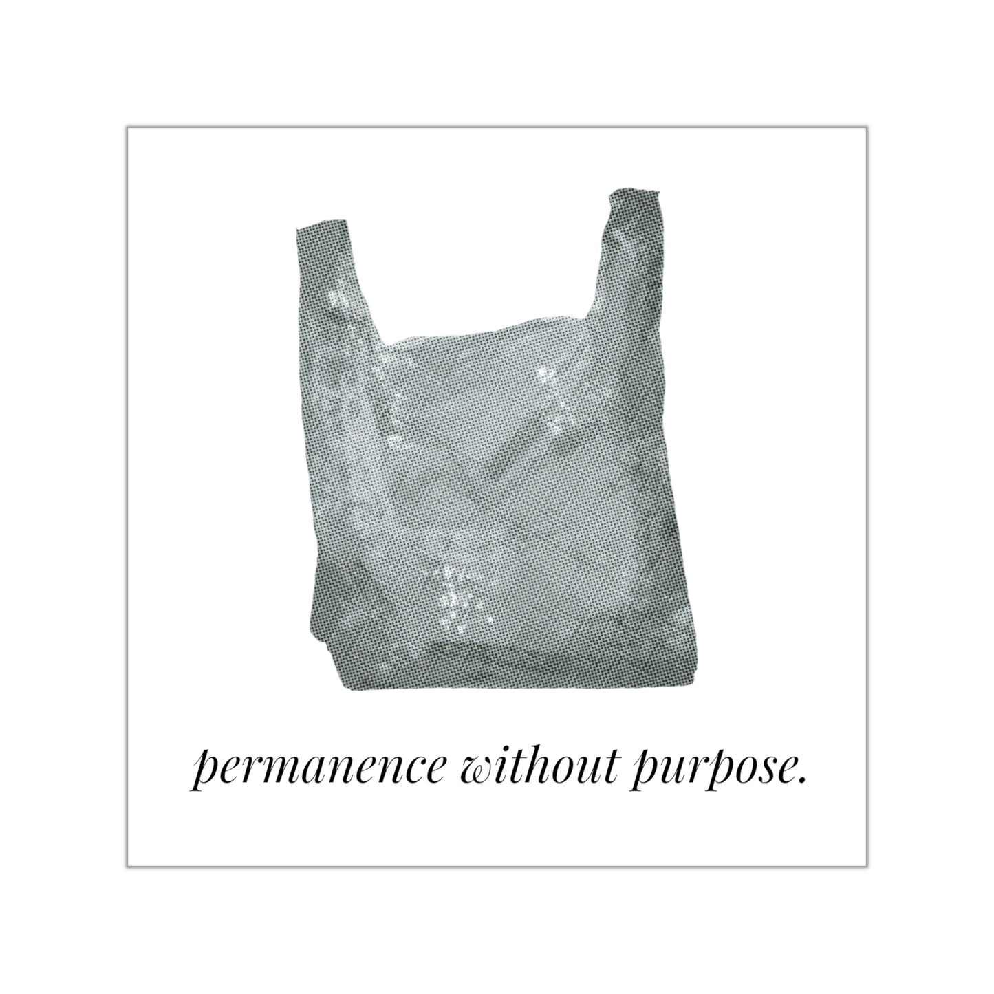 Permanence Without Purpose — Plastic Recycling Bin Sticker