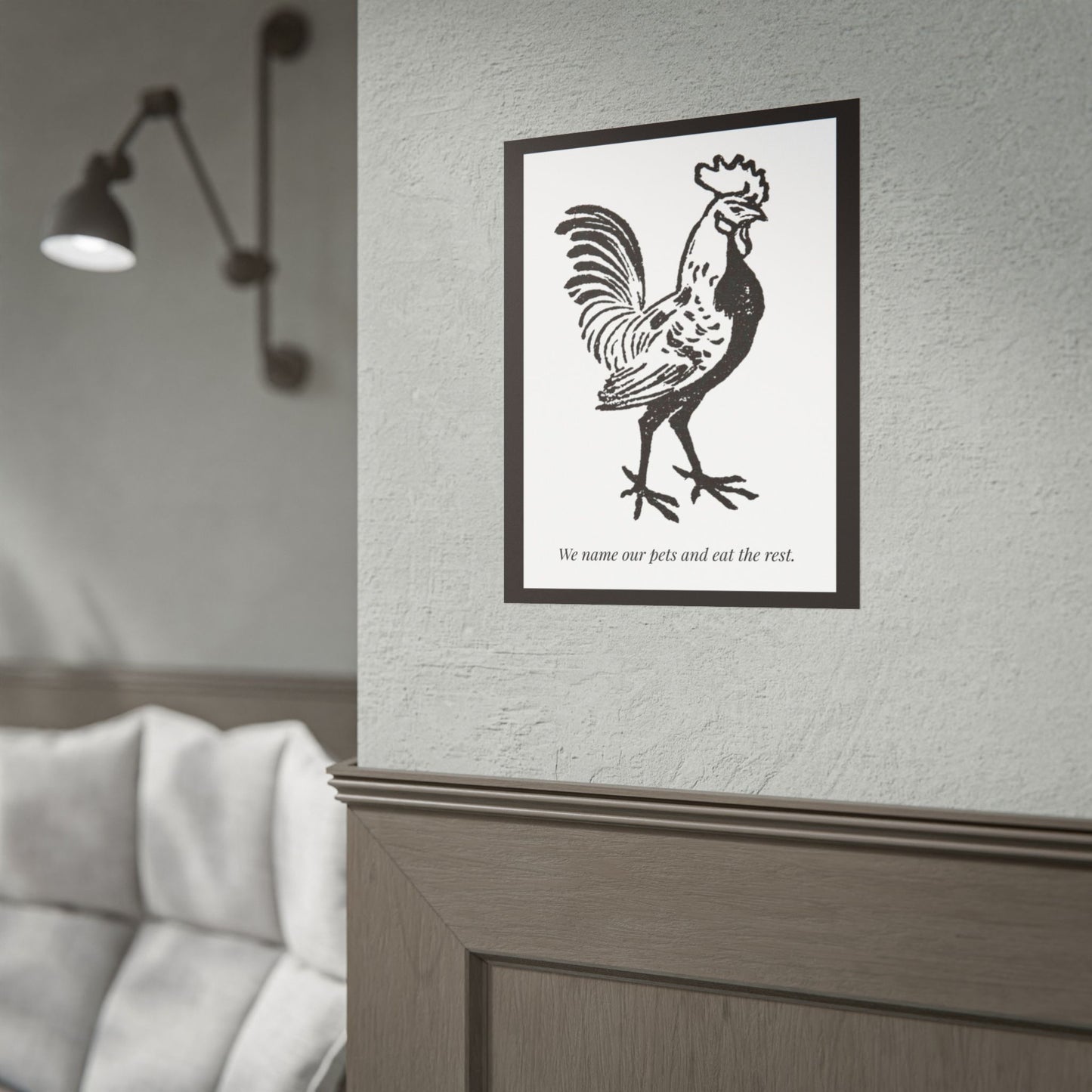 We Name Our Pets And Eat The Rest — Animal Rights Art Print