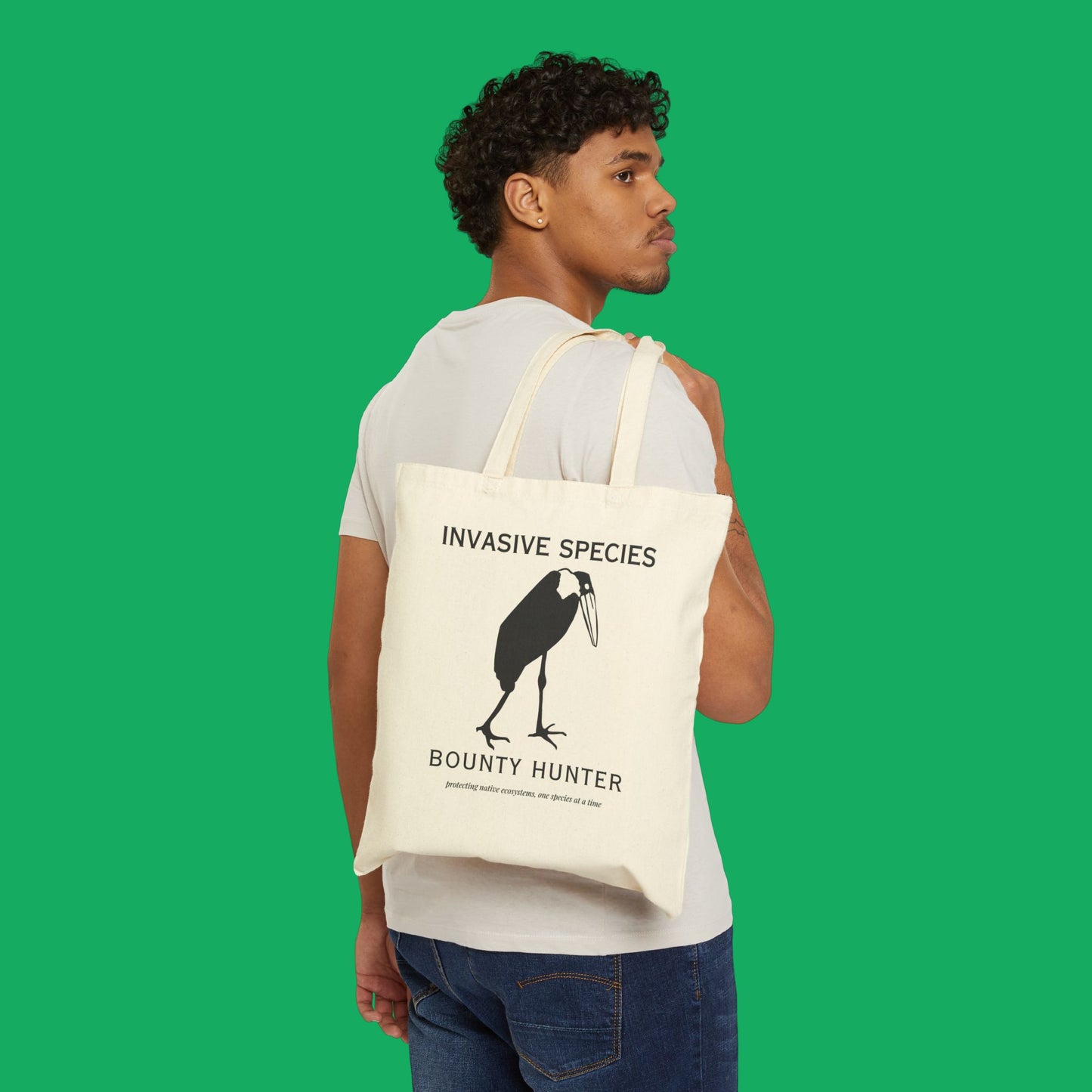 Invasive Species Bounty Hunter Tote Bag | Conservation Gift | Ecology Tote | Wildlife Tote Bag | Nature Lover Gift - Eco-Activism Merch | The Forager's Grove
