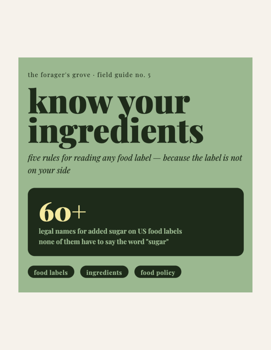 Know Your Ingredients Zine
