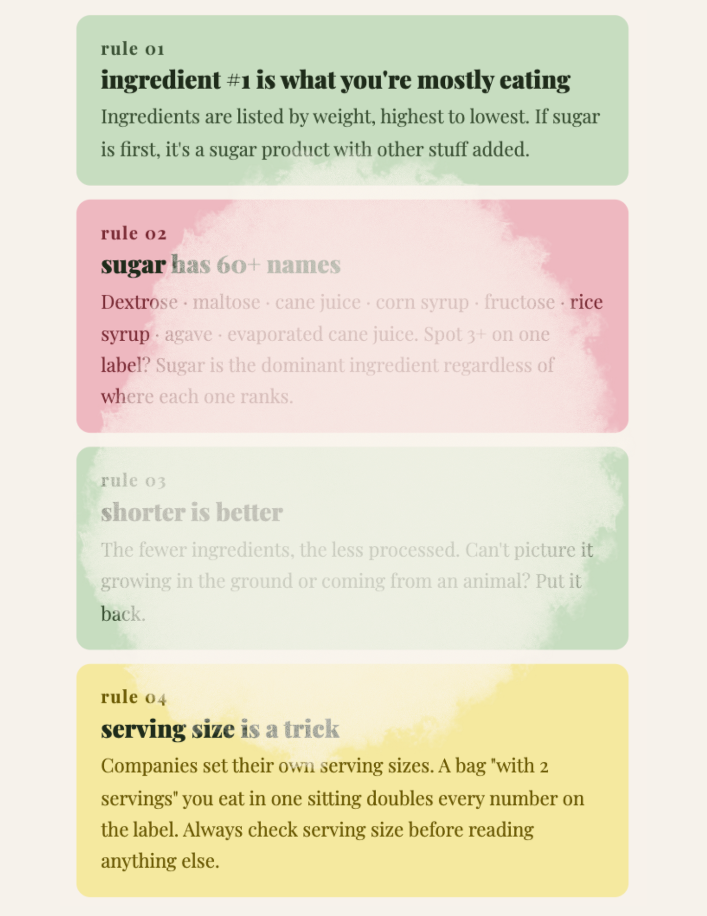 Know Your Ingredients Zine